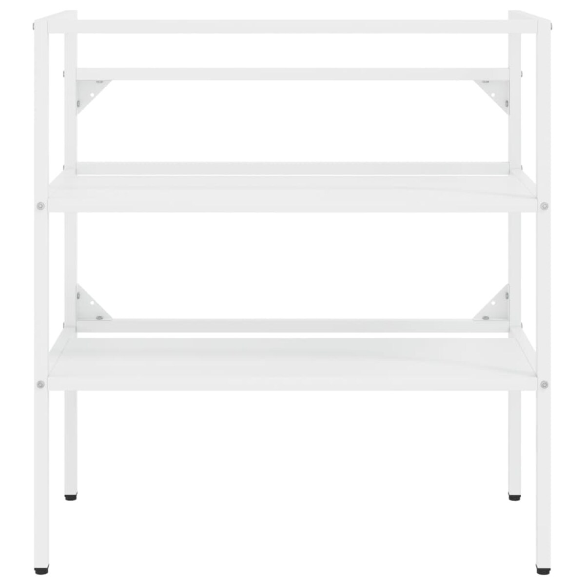 vidaXL Stelaż pod umywalkę, biały, 79x38x83 cm, żelazny