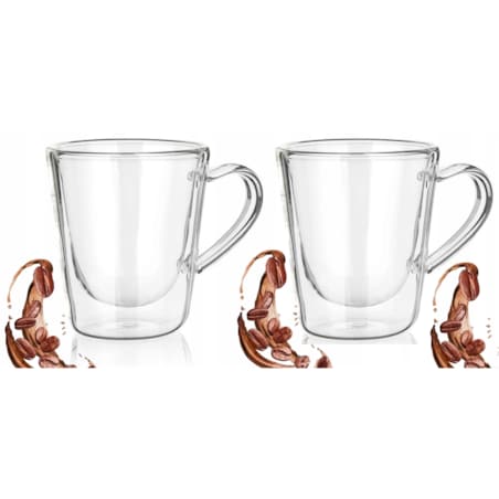 SZKLANKA termiczna 6x 120 ml podwójna ścianka na kawę herbatę espresso