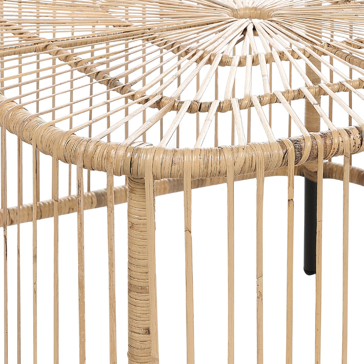 Stolik kawowy ogrodowy CESENATICO 67 cm 67 cm Rattan Naturalny