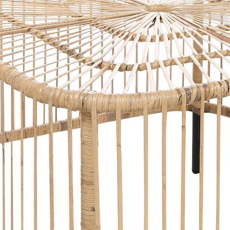 Stolik kawowy ogrodowy CESENATICO 67 cm 67 cm Rattan Naturalny