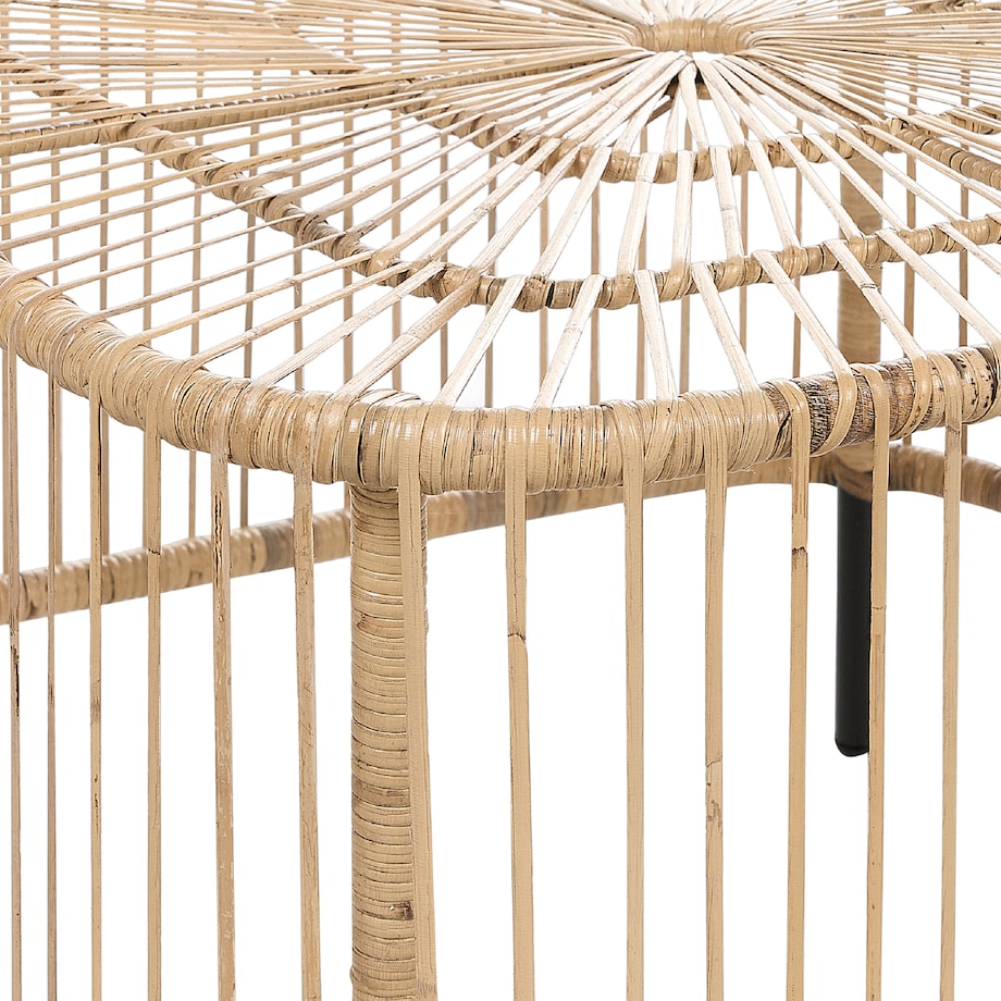 Stolik kawowy ogrodowy CESENATICO 67 cm 67 cm Rattan Naturalny