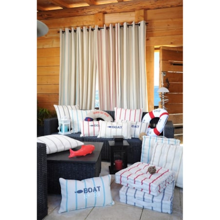 Zasłona okienna w paski 135x260 cm APARDA-2 pomarańczowe