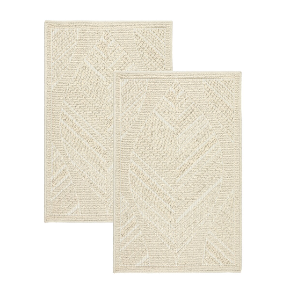 Komplet 2 szt Dywanik bawełniany 50x80 cm Lino antypoślizgowy egipski do prania pokoju łazienki zestaw Boho beżowy