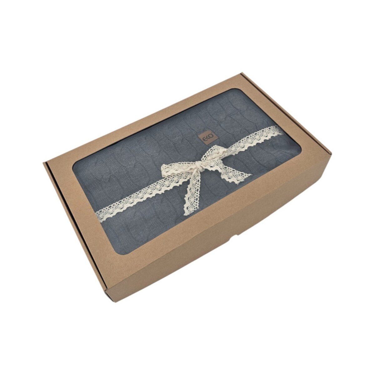 Koc dzianinowy kaszmir 200x220 cm – VERONA200 ANTHRACITE