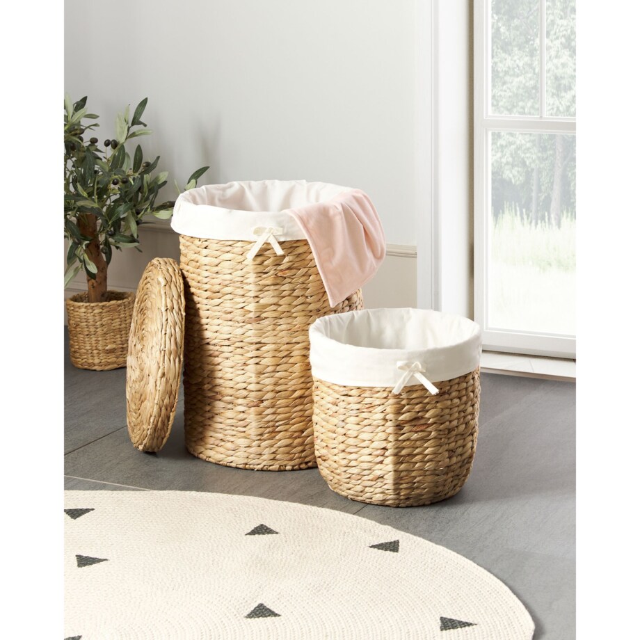 Zestaw 2 koszy z hiacyntu wodnego jasny DANANG