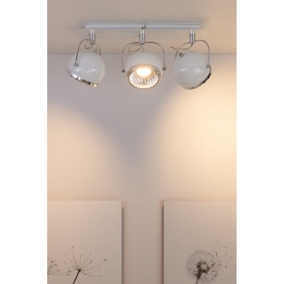 Lampa Sufitowa BRITOP Lighting 3xGU10 LED 6W Harmonijna Biel w Minimalistycznym Stylu, Polski Producent, 1 szt.
