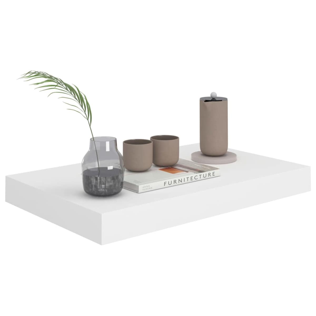 vidaXL Półki ścienne, 2 szt., białe, 40x23x3,8 cm, MDF
