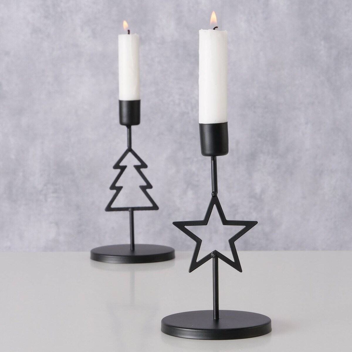 Metalowy świecznik na pojedynczą świecę NORGA, wys. 17 cm