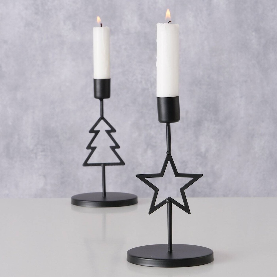 Metalowy świecznik na pojedynczą świecę NORGA, wys. 17 cm