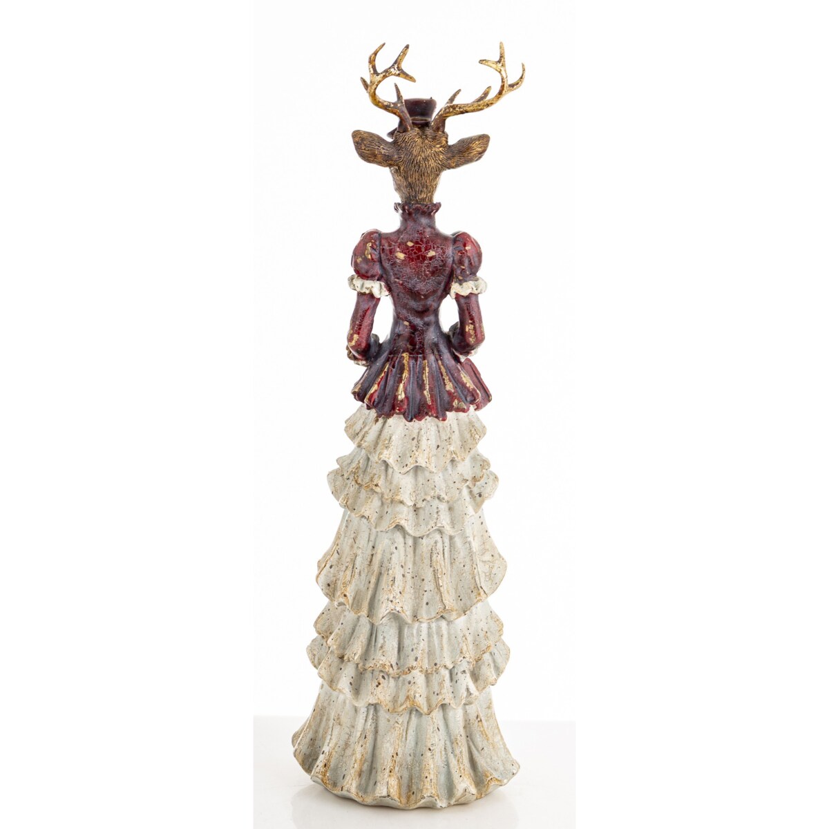 Figurka - elegancka pani jeleń 41x12,5x10,5 cm ELEGANTE-2 w długiej sukni