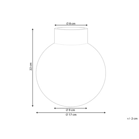 Wazon na kwiaty szklany 22 cm szary POLYDROSOS