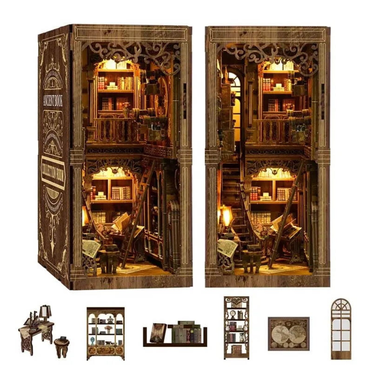 Miniaturowy domek Book Nook - Księga zaklęć ochronnych