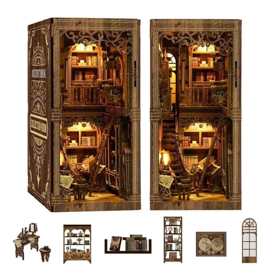 Miniaturowy domek Book Nook - Księga zaklęć ochronnych
