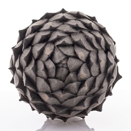 Ozdoba - karczoch 35x20x20 szary kulisty