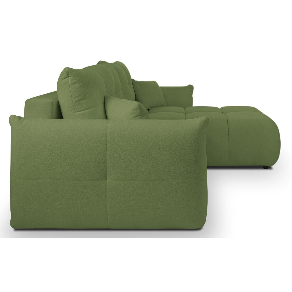 Narożnik z funkcją spania do salonu BOSE, prawostronny, zielony