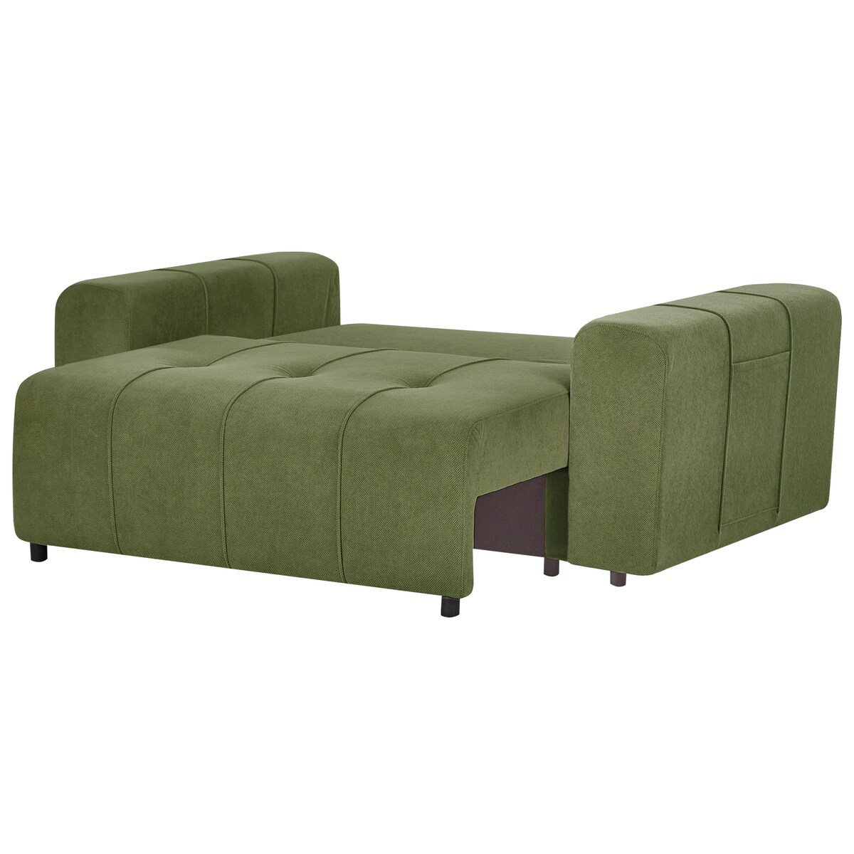 Sofa rozkładana dla 2 osób INNVIK Zielony ze schowkiem
