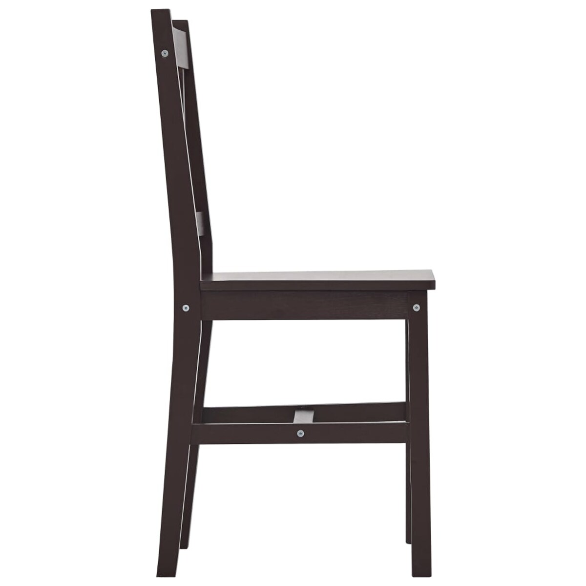 vidaXL 7-częściowy zestaw mebli do jadalni, drewno sosny, ciemny brąz