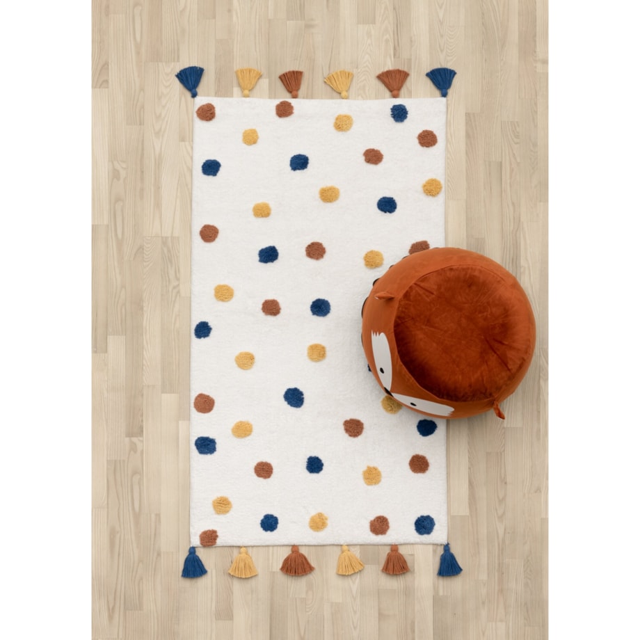 Dywan bawełniany w kropki, 70 x 120 cm