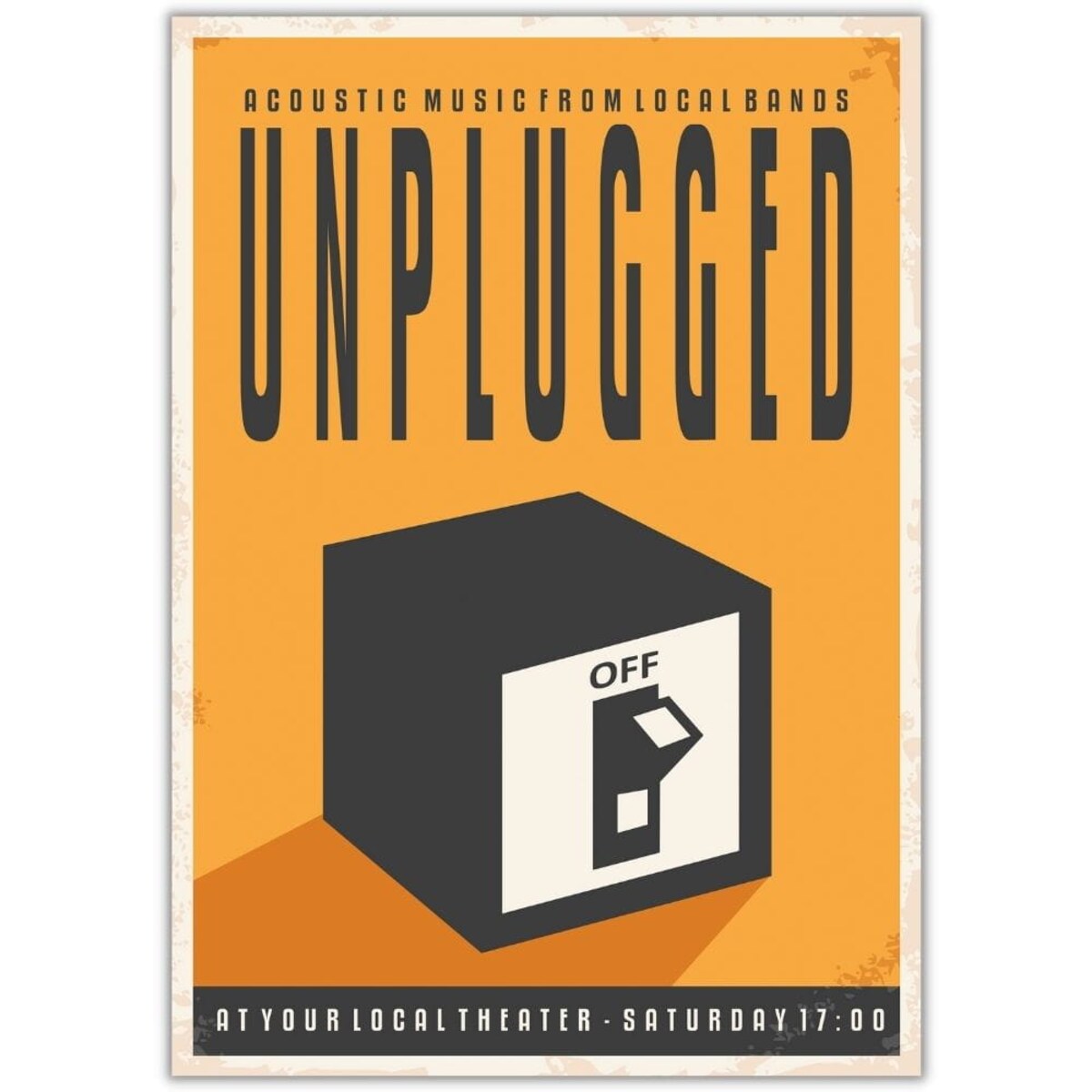 plakat music graphic unplugged 50x70 cm