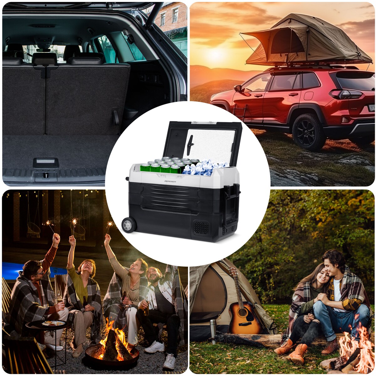 Lodówka turystyczna kompresorowa samochodowa zamrażarka Berdsen 12V 100-240V 40l