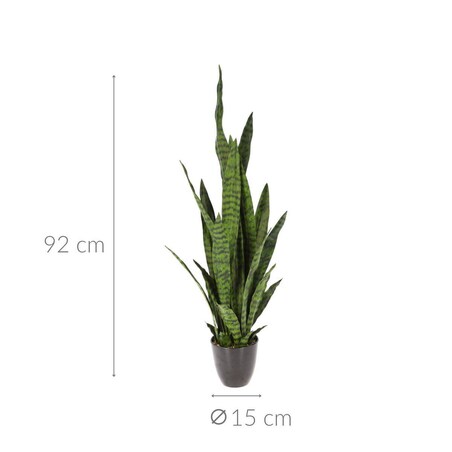 Sztuczna roślina doniczkowa SANSEWIERIA GWINEJSKA, 92 cm