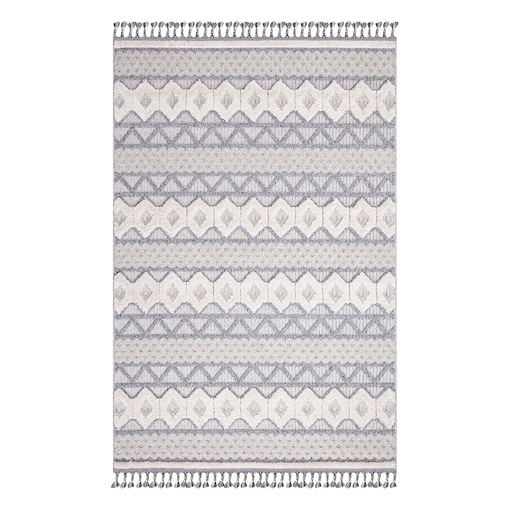 Dywan z frędzlami Cut&Loop Boho-Chic Valora 7280 Szary 120x170