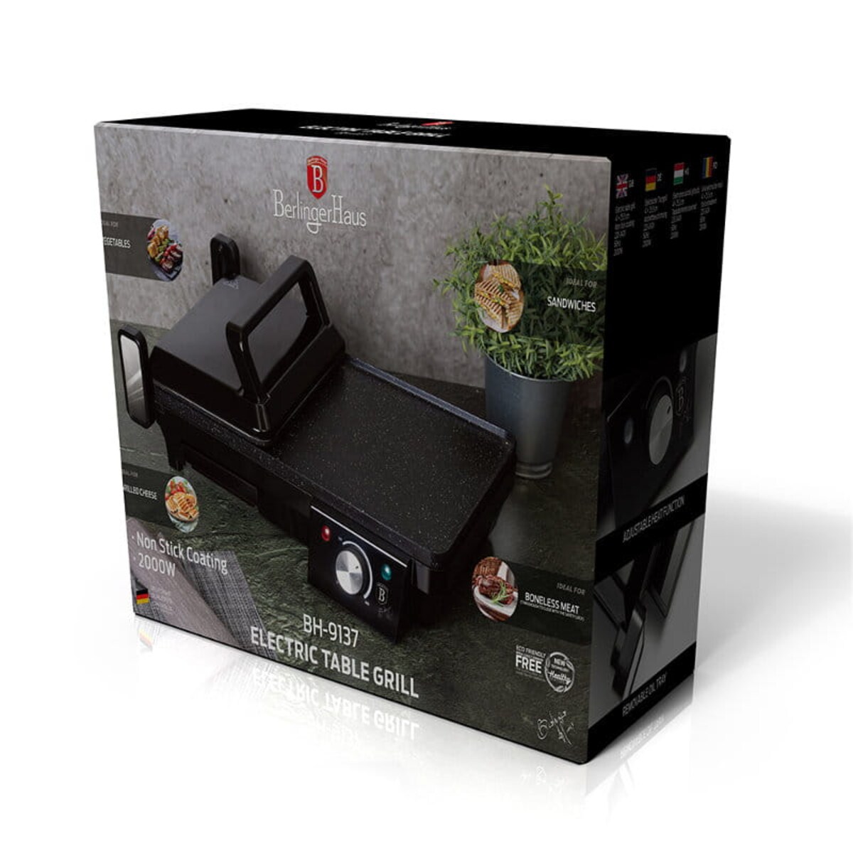 Elektryczny grill wielofunkcyjny Royal Black Collection BerlingerHaus BH-9137