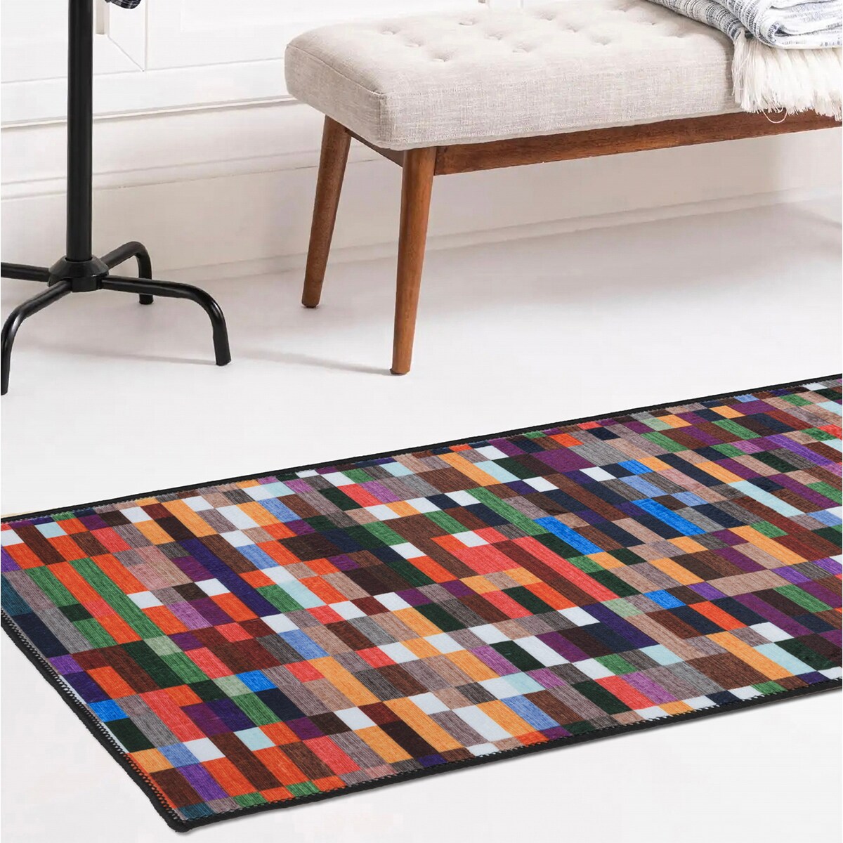 Dywan, chodnik nowoczesny geometryczny Piksel 50x120 cm e-floor wielokolorowy
