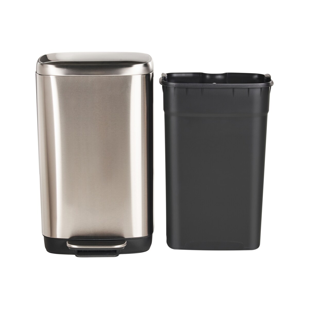 Kosz na śmieci z pedałem 30 L ECOCOLLECT Metal Srebrny