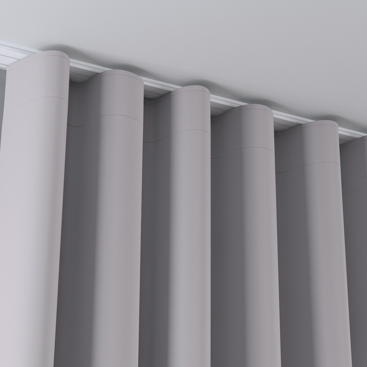 Zasłona na taśmie wave 130x245 ciepły szary