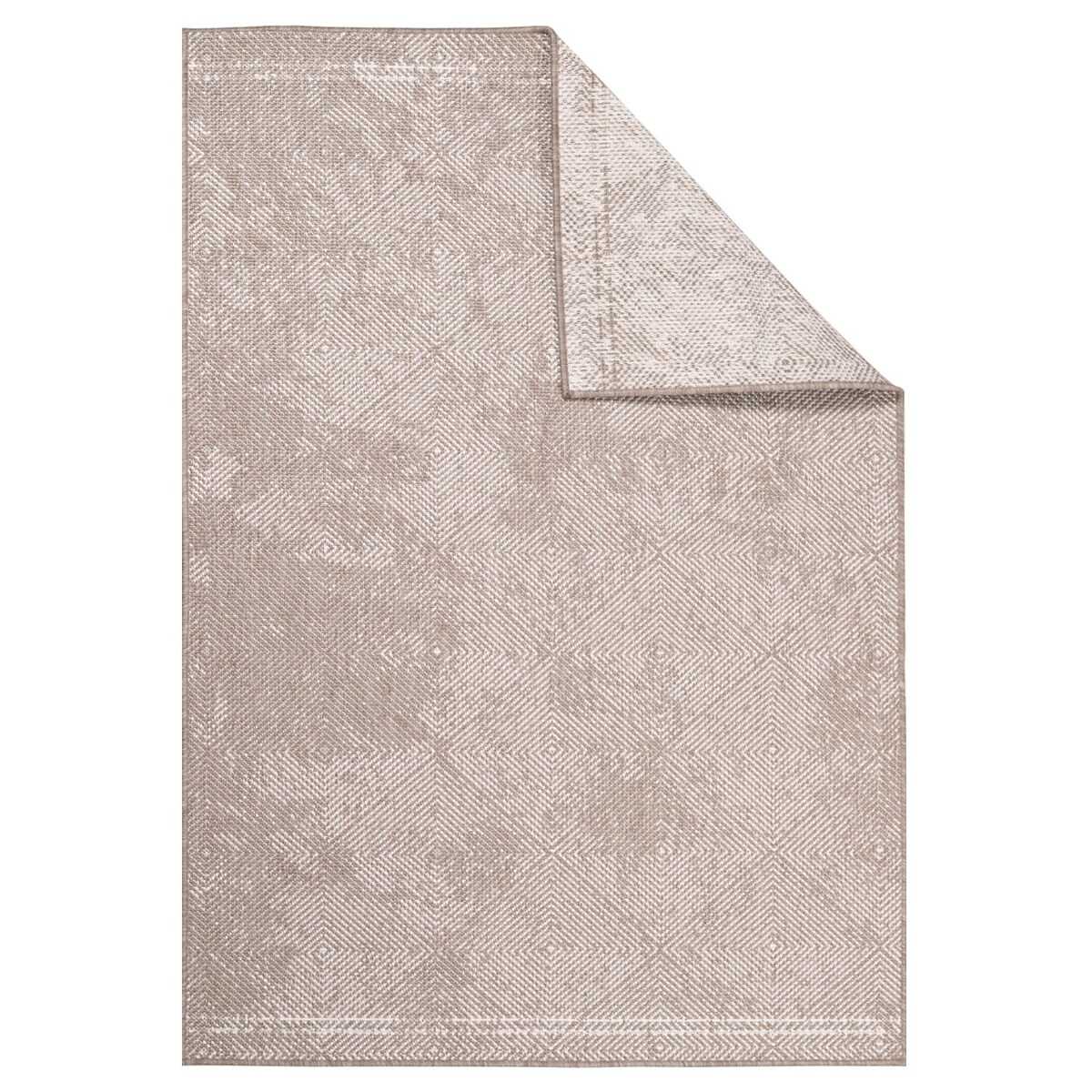 Funkcjonalny dywan na zewnątrz i do wnętrz, dwustronny DUO 58450 Linen 160x230