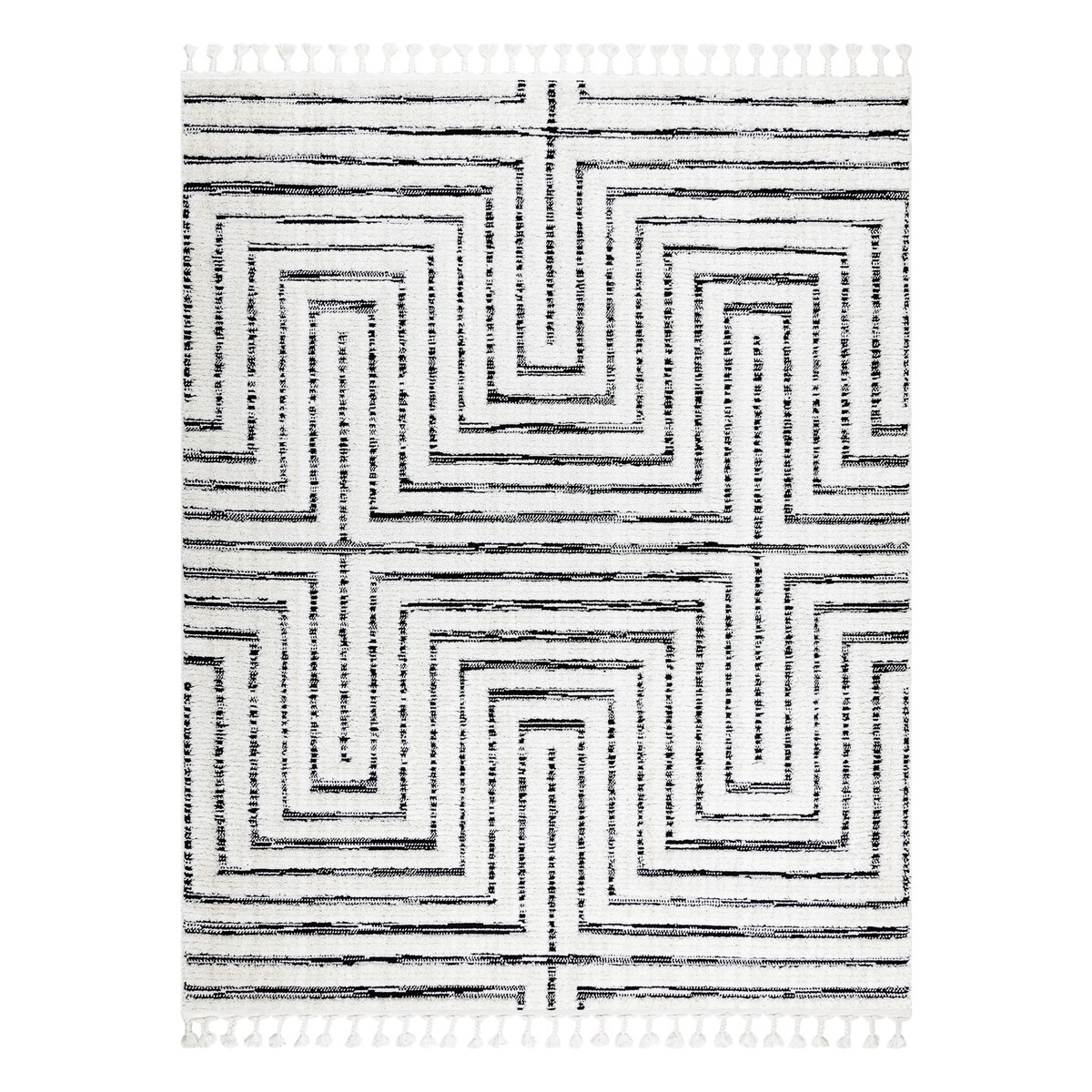 Dywan SEVILLA Z788B Labirynt, grecki biały / 180x270 cm
