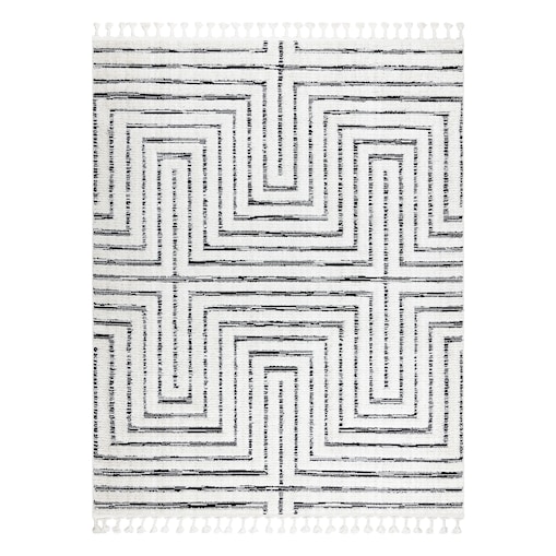 Dywan SEVILLA Z788B Labirynt, grecki biały / 180x270 cm