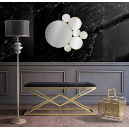 Lustro ścienne, kompozycja z luster różnych rozmiarów, 81 x 73 cm