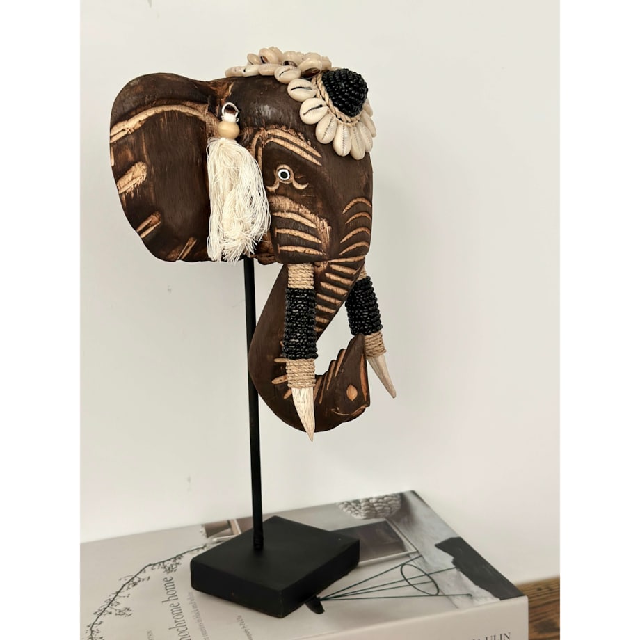 FIGURKA DEKORACYJNA SŁOŃ BRĄZOWY