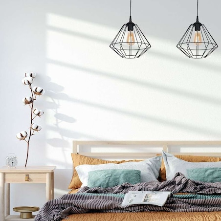 LAMPA wisząca COLIN MLP4789 Milagro metalowa OPRAWA druciana klatka ZWIS industrialny czarny