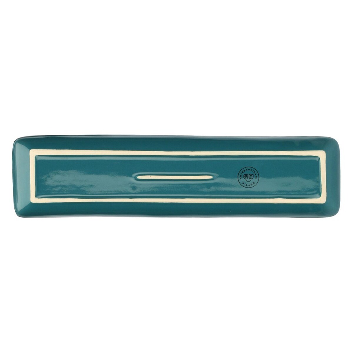 Zestaw 4 tac prostokątnych Concerto Ottanio - Niebiesko-zielony, 32 x 8 cm