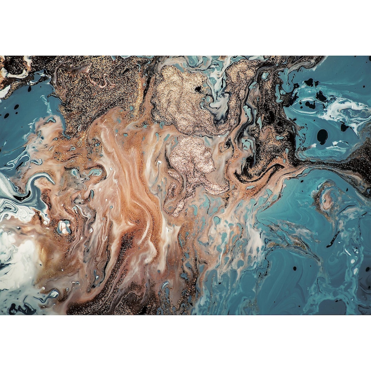 Obraz na płótnie Puring Blue&Gold, 50 x 70 cm