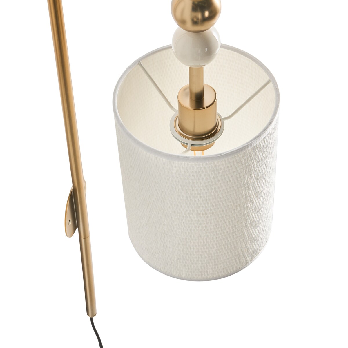 Lampa ścienna LOKY Mosiężny/beżowy Metal