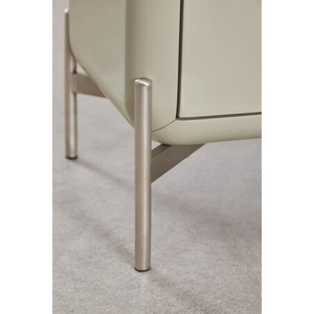 Komoda RTV z MDF błyszcząca Alazne 180x40 cm miętowa