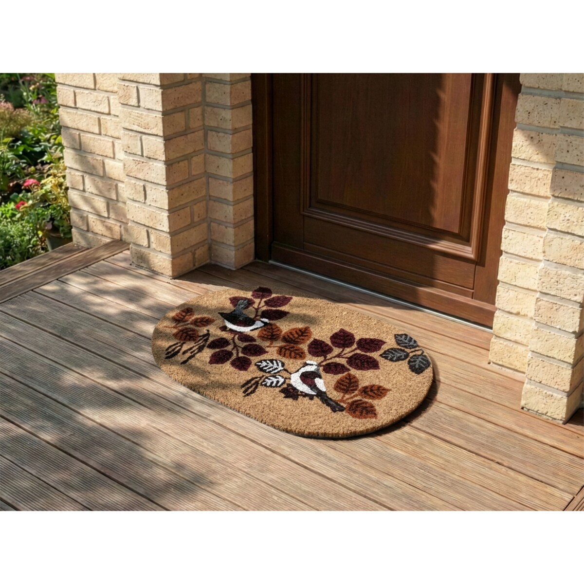 Wycieraczka TOOLIK Naturalny 40 x 60 cm Ptak Włókno kokosowe