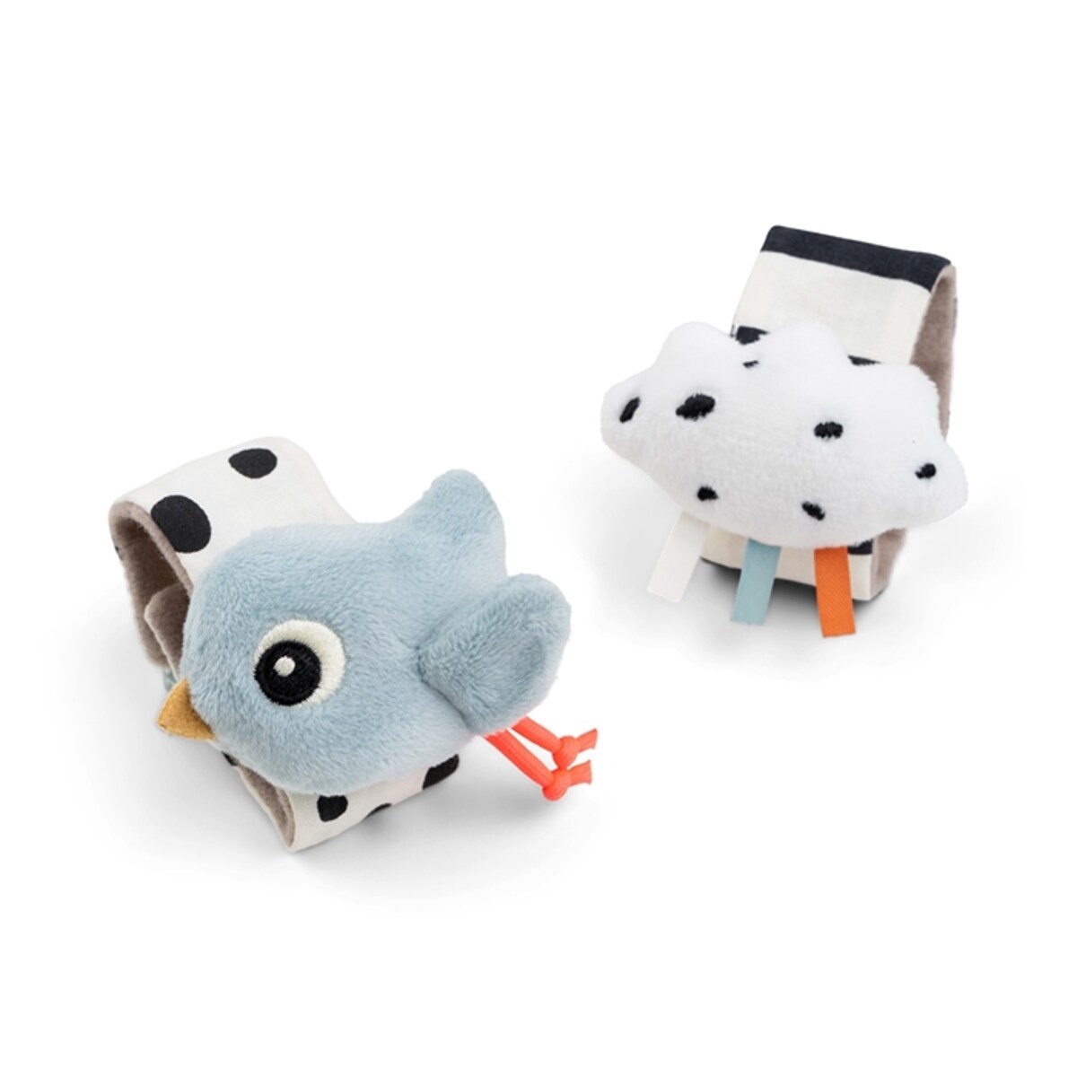 Done by Deer Zabawka na Rączkę 2 szt Happy Clouds Blue