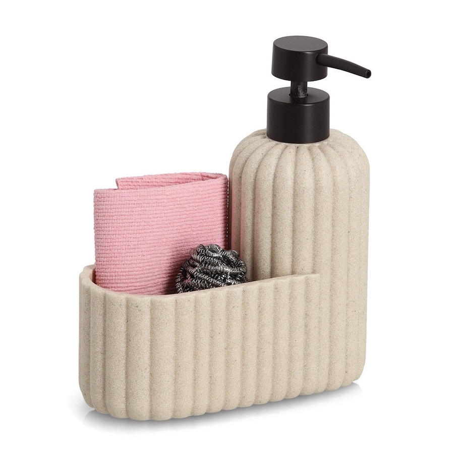 Dozownik kuchenny 380 ml z miejscem na gąbkę 19x17x8 cm ZEFIR beżowy
