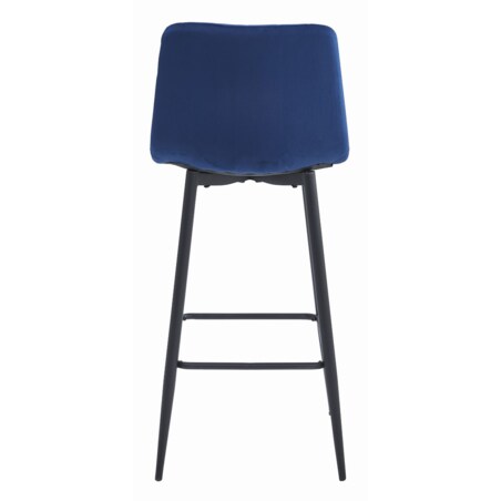 Hoker Do Jadalni Kuchni Baru Wysoki Pozza - Granat Aksamit / Nogi Czarne X 4