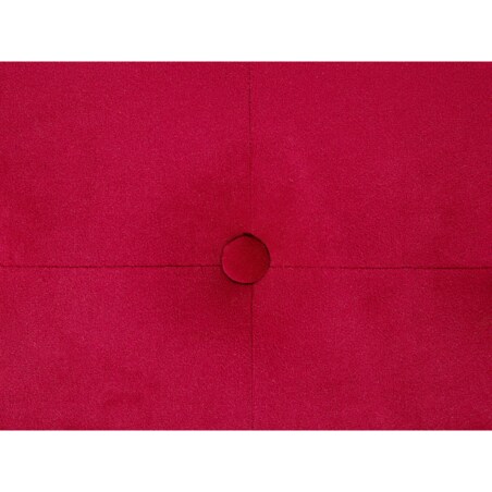 Puf welurowy ⌀ 55 cm czerwony TAMPA