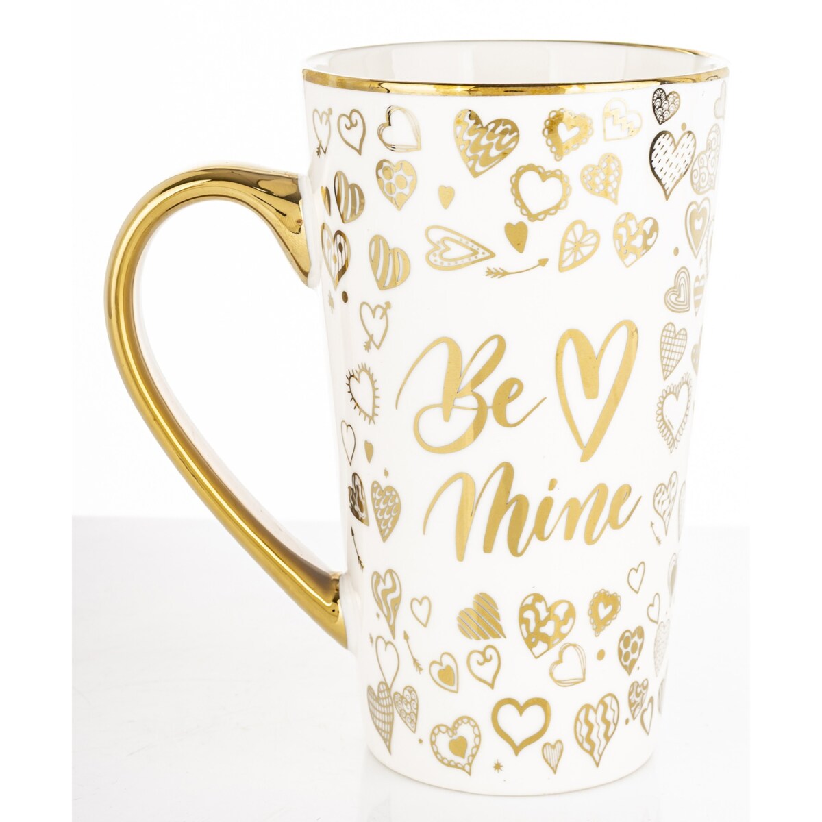 Kubek porcelanowy 450 ml FOR YOU 14,5x13x8,5 cm złoty