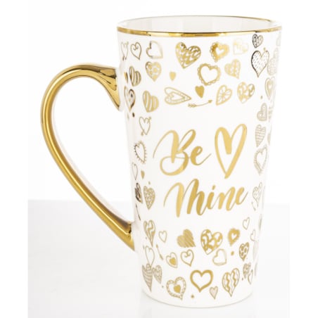 Kubek porcelanowy 450 ml FOR YOU 14,5x13x8,5 cm złoty