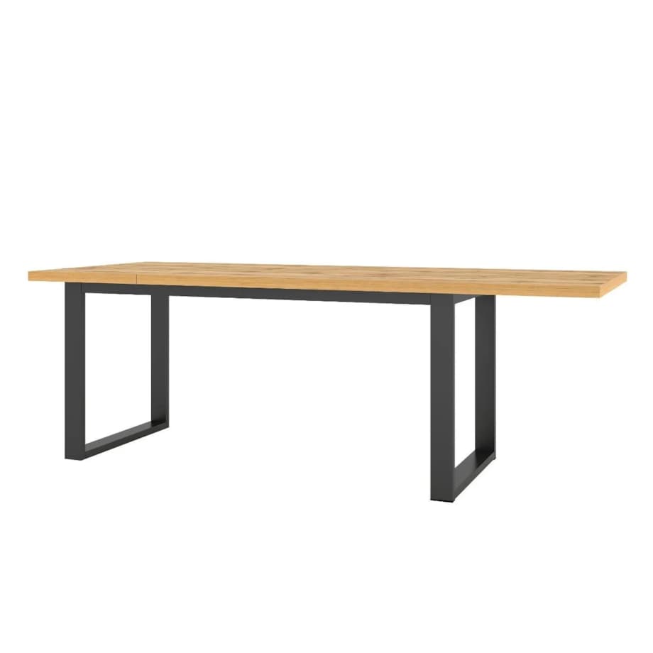 Stół rozkładany HALLE 170(220)x90 dąb wotan/czarny