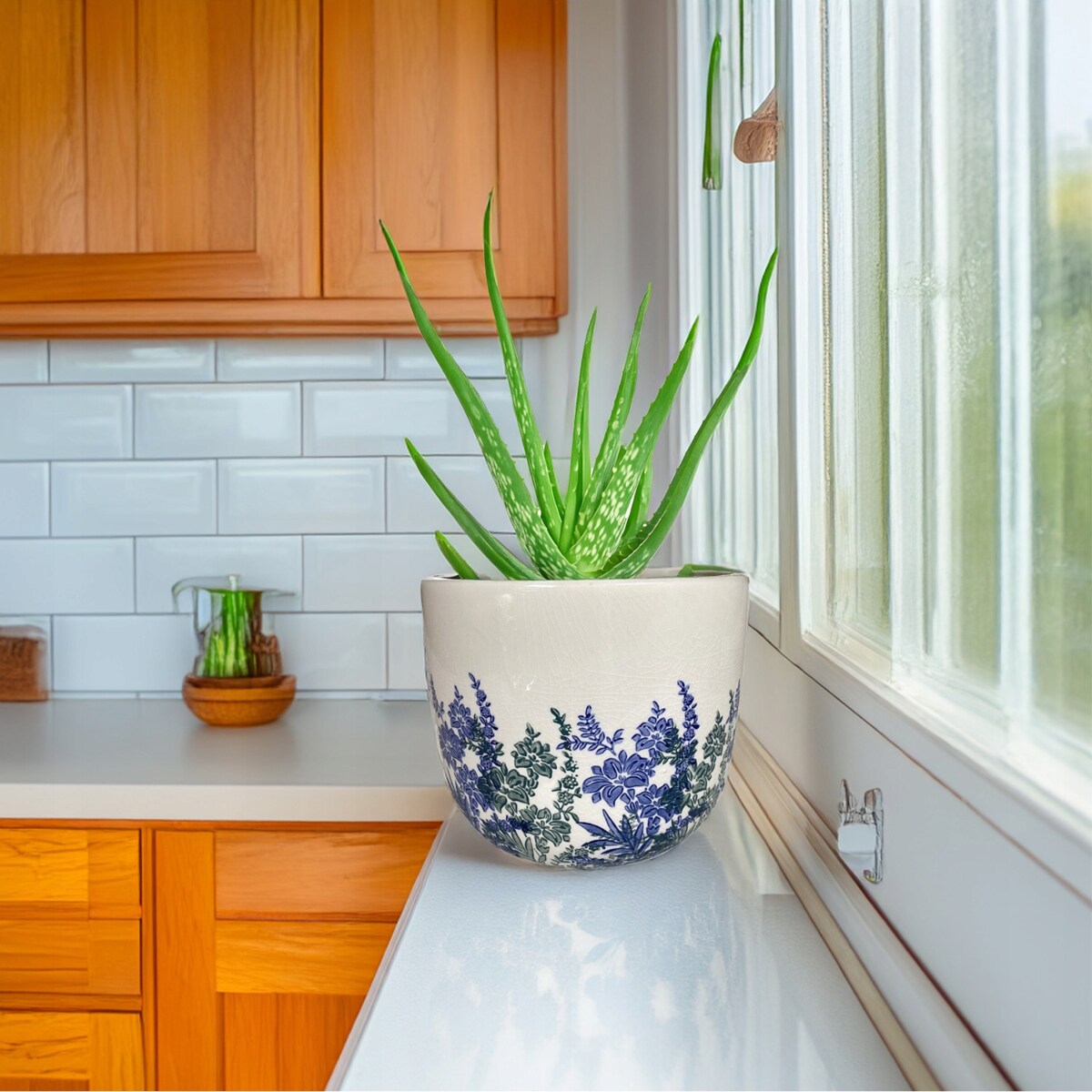 DONICZKA DO PALMY 21cm duża skandynawska na bonsai aloes osłonka donica