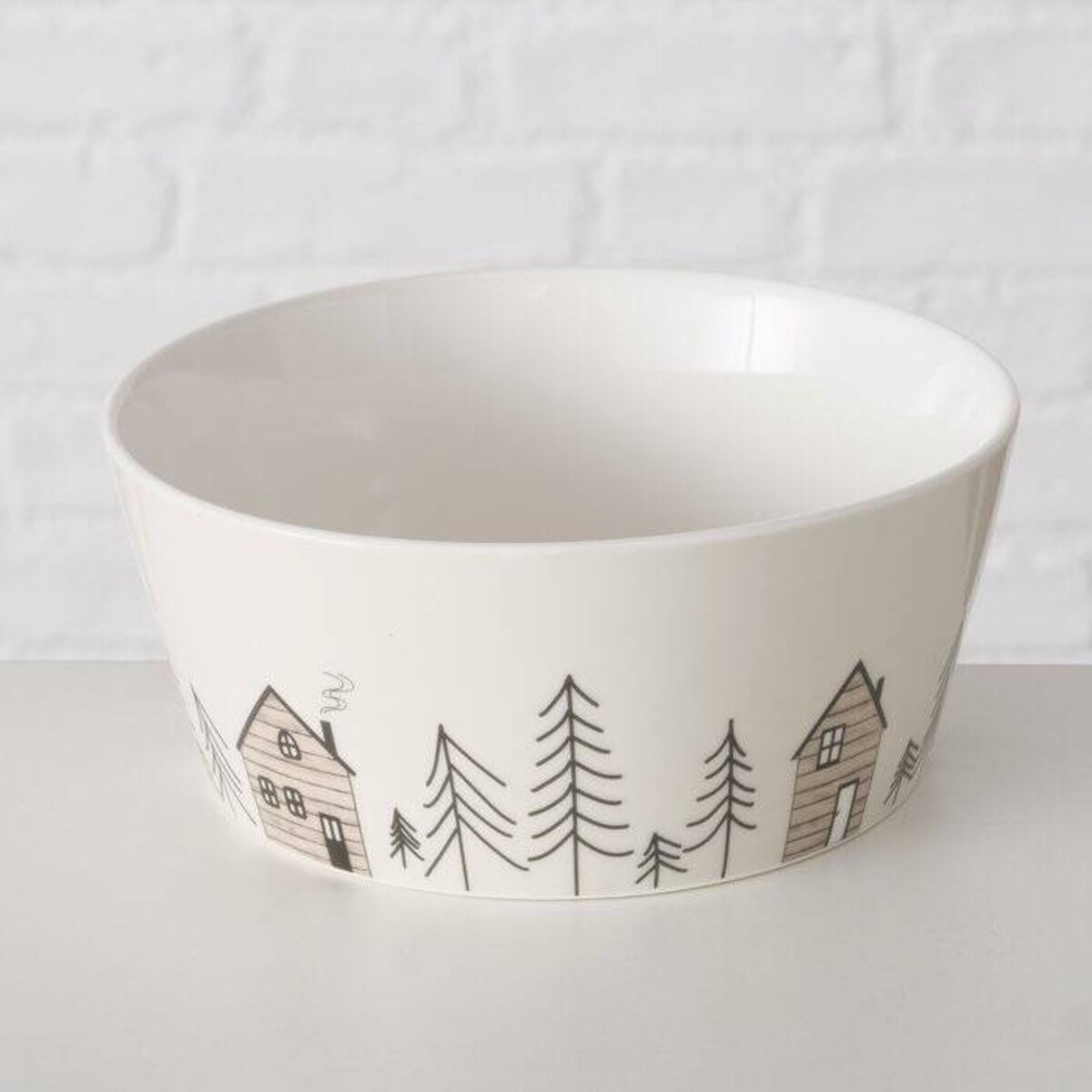 Miseczka z zimowym motywem choinek HOMEWOOD, Ø15 cm
